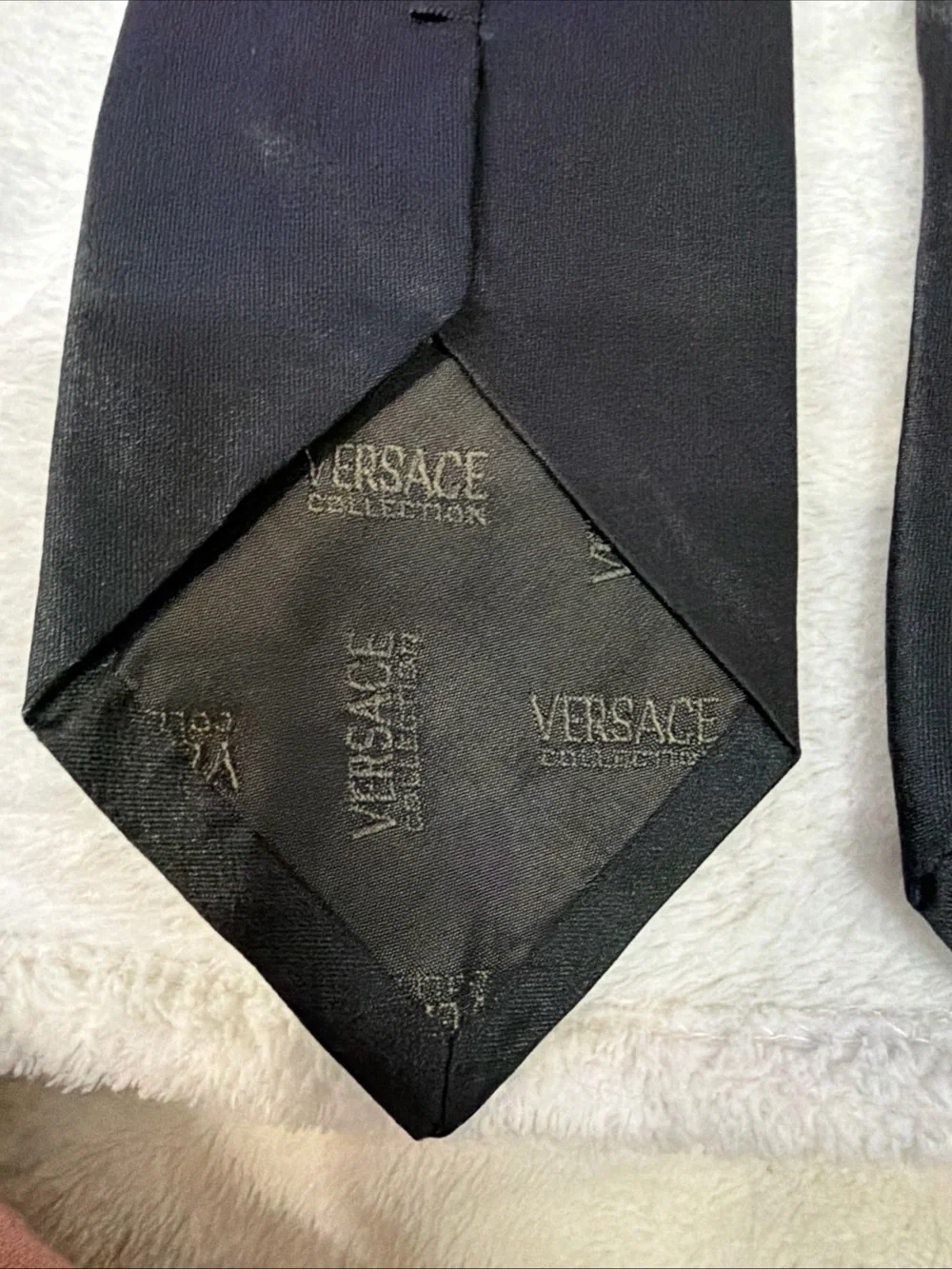 Versace Collection Men’s Black Tie  - 100%silk made in Italy 60” Medusa